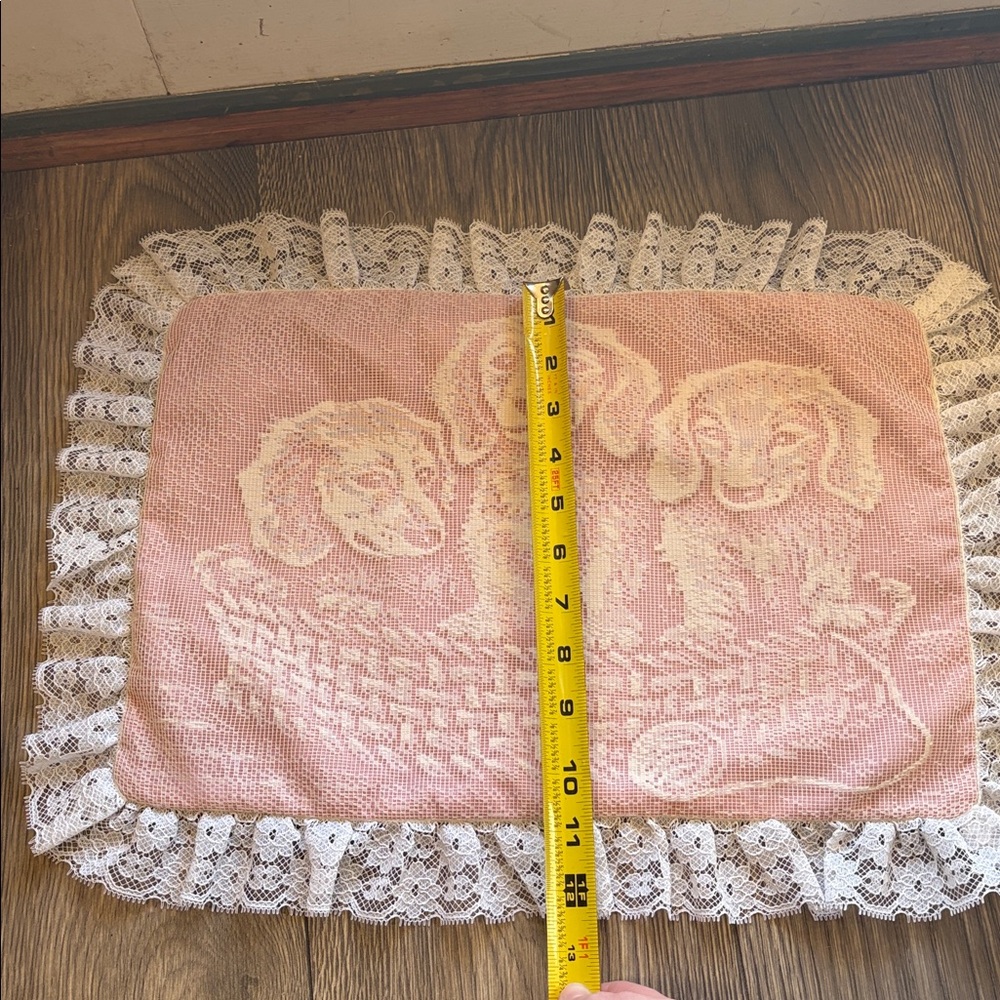 Vintage Pink Lace Dog Pillow - Picture 4 of 4
